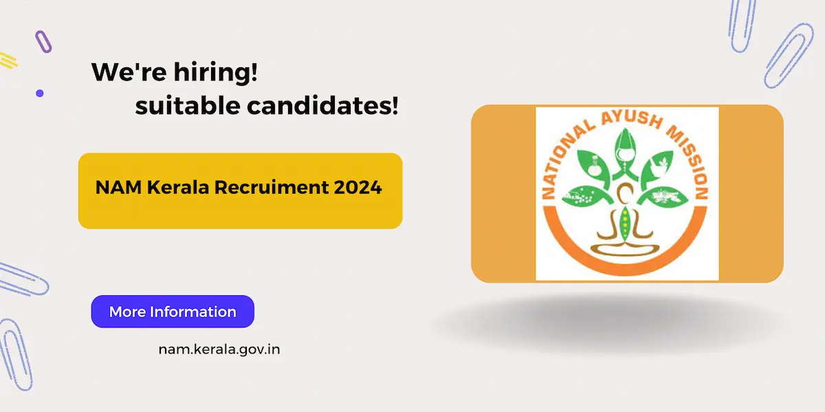 NAM Kerala Recruitment 2024